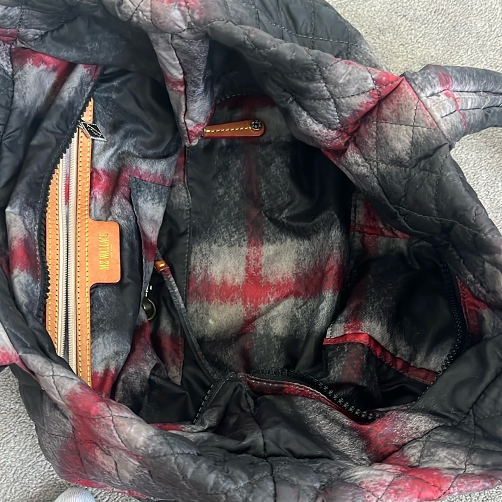 MZ Wallace redwood Plaid Quilted Tote - Picture 2 of 16